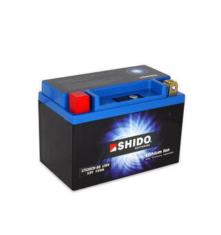 Shido LTX20CH-BS Lithium - 12V ATV/MC/Snøscooter Batteri 12V, 6Ah, 72Wh, 150x87x164